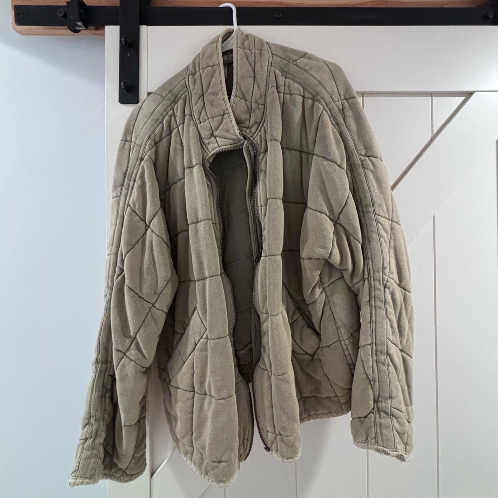 Free People Quilted Dolman Knit Jacket